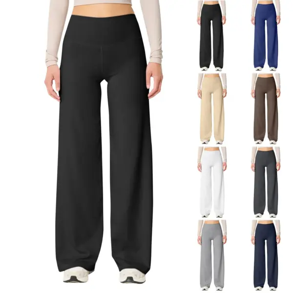 Wide Leg Pants For Women Stretch Flare Yoga Pants Comfy High Waisted Tummy Control Bootcut Leggings Athletic Sweatpants