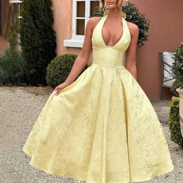 NIDANSSI White Jacquard Pleated Evening Party Dress Women Robes Backless Elegant Sexy Dress Bodycon Long Summer Dress Vestidos